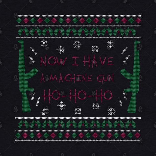 ho ho ho Machine Gun Ugly Sweater by buby87